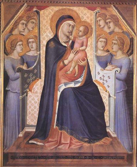 Madonna Enthroned with Angels, Ambrogio Lorenzetti